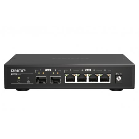 QNAP QSW-2104-2S commutateur réseau Non-géré 2.5G Ethernet Noir
