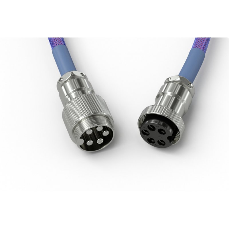 Glorious PC Gaming Race compatible Coiled Cable Nebula, USB-C auf USB-A Spiralkabel - 1,37m, violett