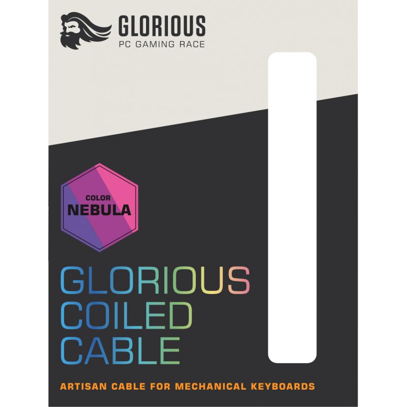 Glorious PC Gaming Race compatible Coiled Cable Nebula, USB-C auf USB-A Spiralkabel - 1,37m, violett