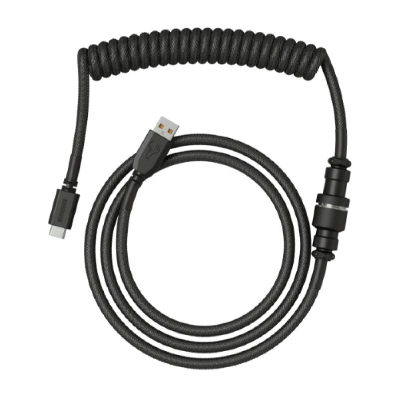 Glorious PC Gaming Race Coiled Noir 1,37 m USB Type-A, USB Type-C