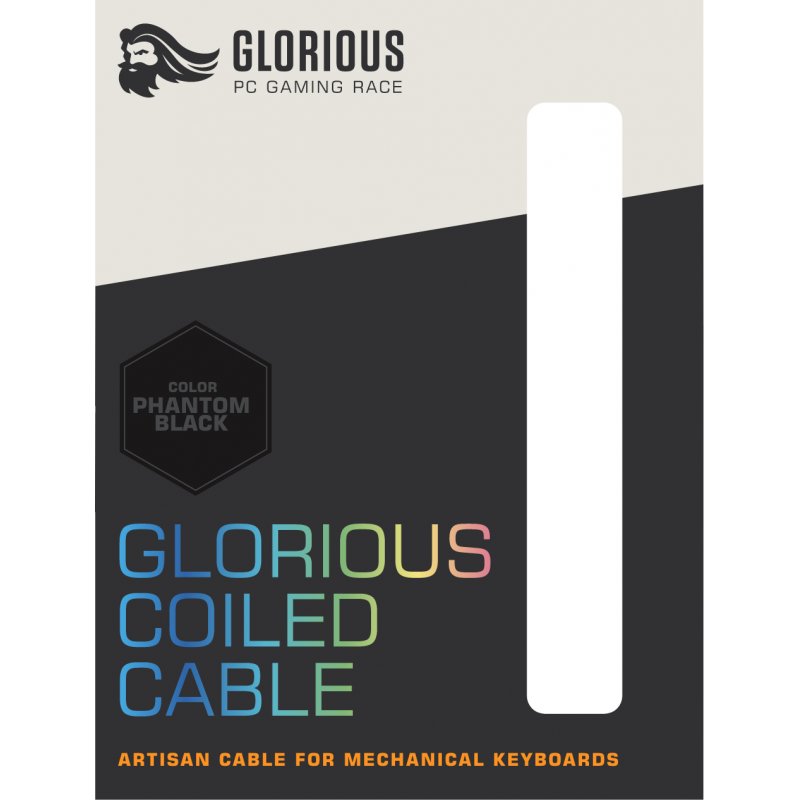 Glorious PC Gaming Race Coiled Noir 1,37 m USB Type-A, USB Type-C