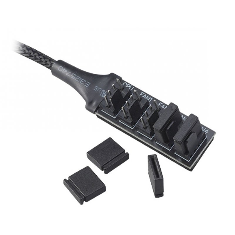 Akasa compatible FLEXA FP5H PWM Splitter Hub - schwarz