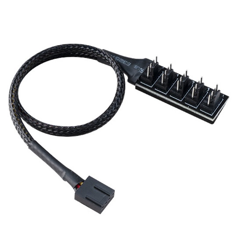 Akasa compatible FLEXA FP5H PWM Splitter Hub - schwarz