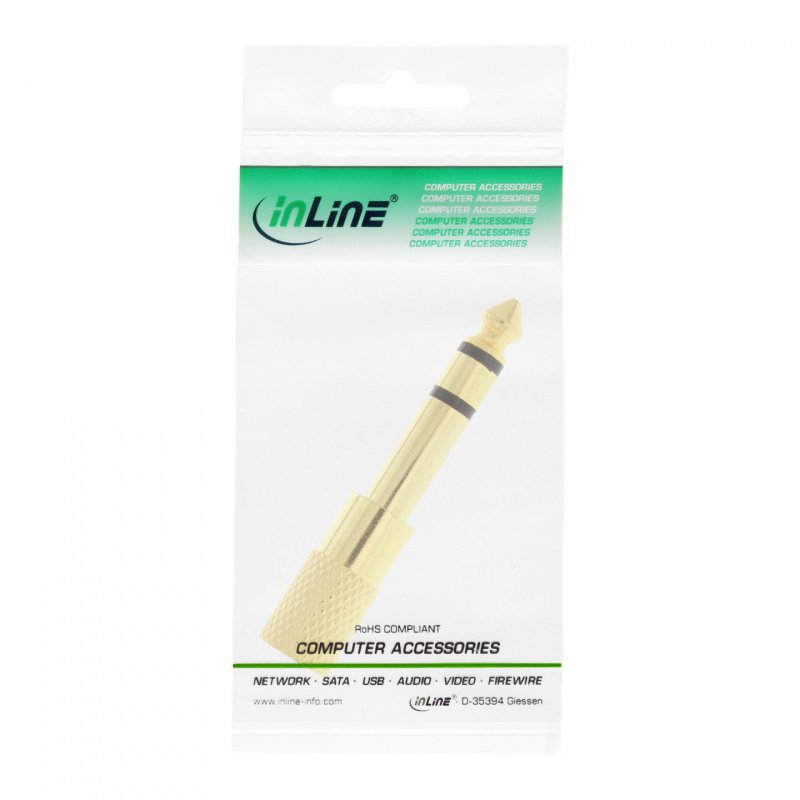 InLine 99305P changeur de genre de câble 3.5mm jack female 3,5mm Noir, Or