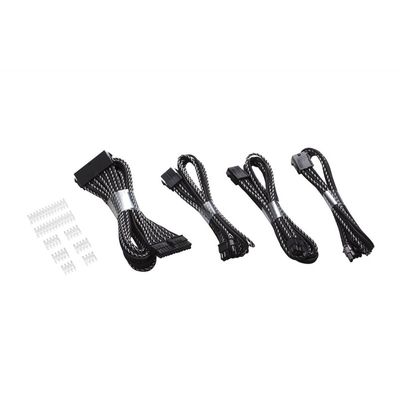 PHANTEKS Verlängerungskabel-Set, 500mm, X-Muster - schwarz/silber