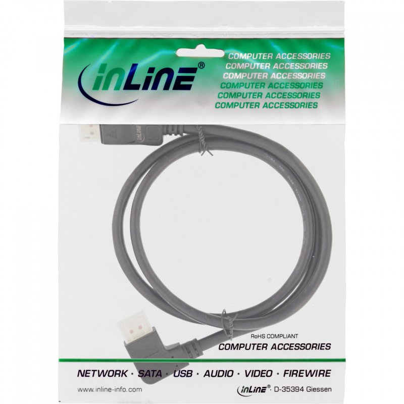 InLine 17152L câble DisplayPort 2 m Noir