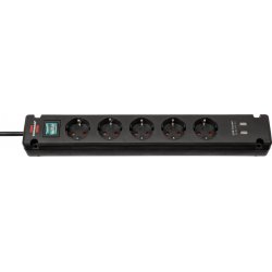 Brennenstuhl Bremounta power extension 3 m 5 AC outlet(s) Indoor Black