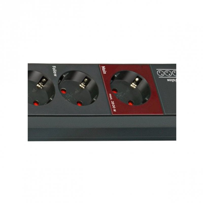 Brennenstuhl compatible Secure-Tec Steckdosenleiste, 6-fach, Überspannungsschutz - anthrazit