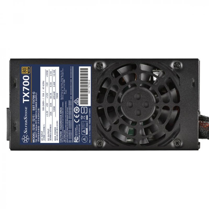 Silverstone TX700 Gold unité d'alimentation d'énergie 700 W 20+4 pin ATX TFX Noir