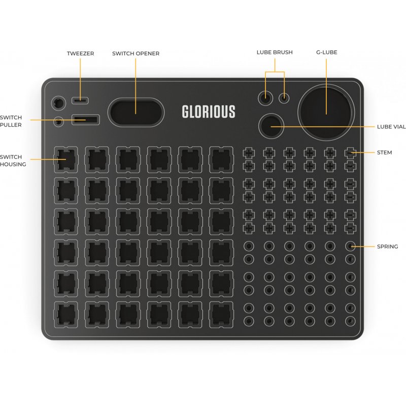 Glorious PC Gaming Race compatible Lube Station, Schmierstation für mechanische Switches