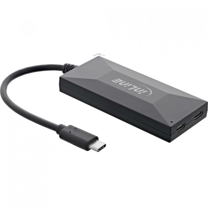 InLine compatible USB 3.2 Gen 1 Hub, USB Typ-C, 3 Port Typ-A, 2 Port Typ-C,  3A Netzteil - schwarz