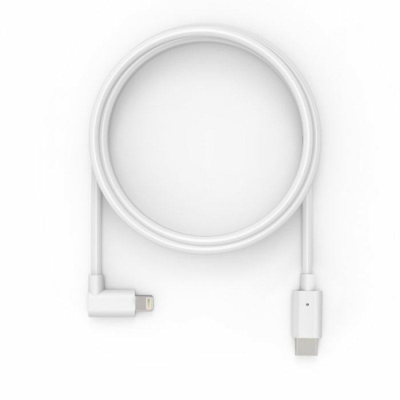 6FT USB-C TO 90 DEGREE LIGHTNING CABLE WHITE