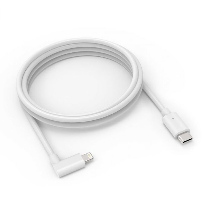 6FT USB-C TO 90 DEGREE LIGHTNING CABLE WHITE
