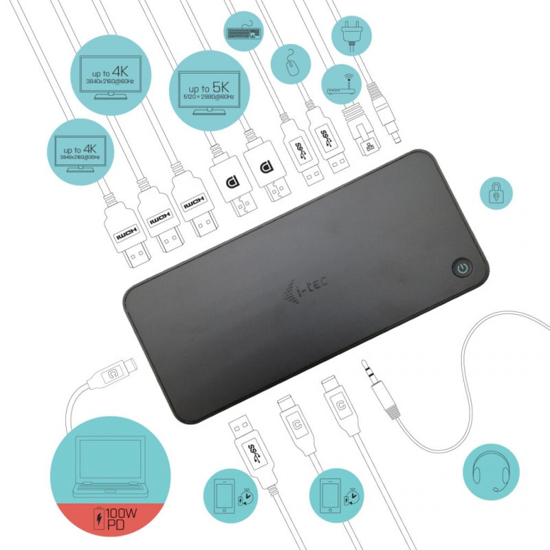 I-TEC USB 3.0 / USB-C / THUNDERBOLT 3X 4K DOCKING STATIO