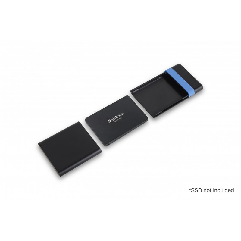 Verbatim Store'N'Go Enclosure Kit Boîtier disque dur/SSD Noir, Bleu 2.5"
