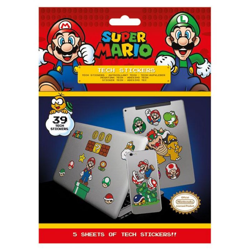 NINTENDO STICKERS SUPER MARIO ROYAUME CHAMPIGNON