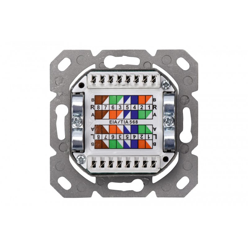 Digitus CAT 5e, Class D, wall outlet, flush mount