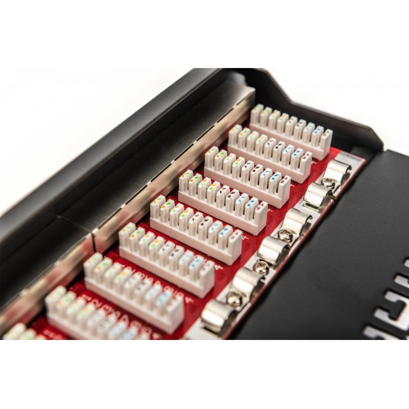 Digitus CAT 6A Patch Panel, shielded, 12-Port, 1HE, 10", black