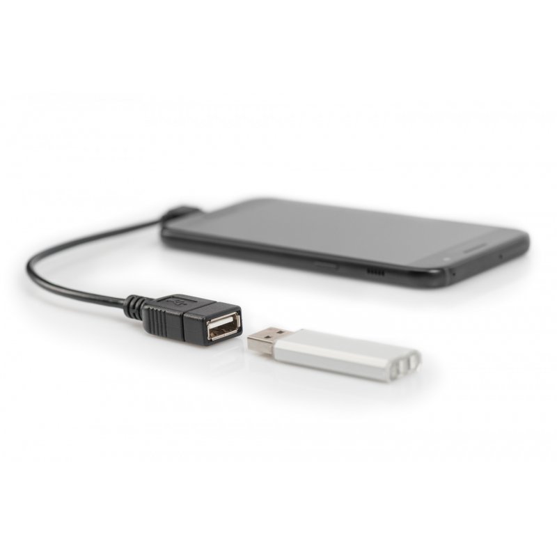Digitus USB Adapter / Converter, OTG, micro B/M - A/F, 0.15m