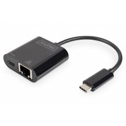 DIGITUS DN-3027 - Netzwerkadapter - USB-C - Gigabit Ethernet + USB-C