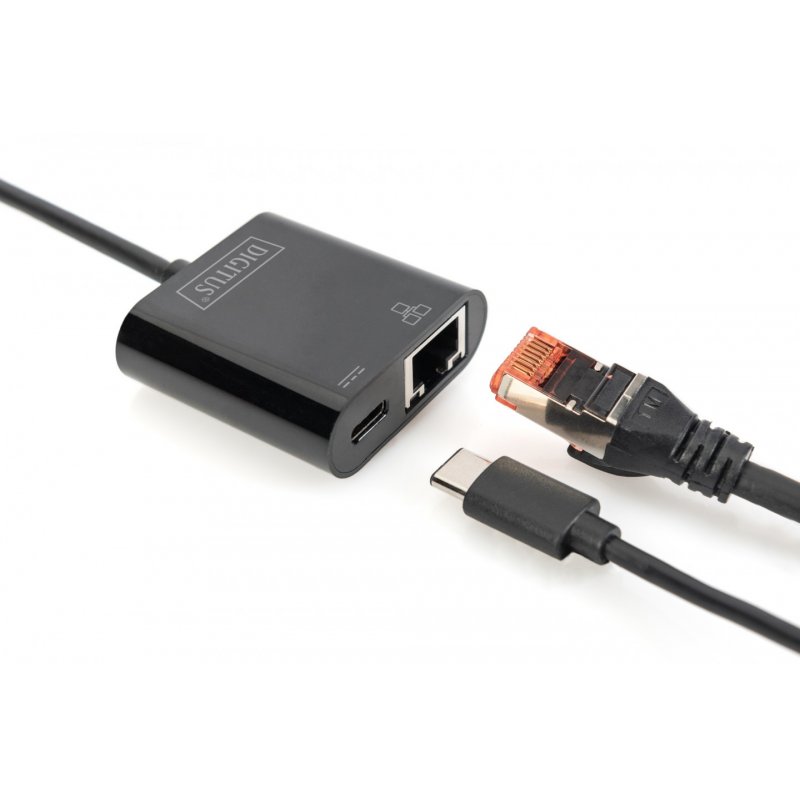 DIGITUS DN-3027 - Netzwerkadapter - USB-C - Gigabit Ethernet + USB-C