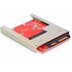 Delock compatible Converter SATA 22 pin  mSATA with 2.5" Frame - Schnittstellenadapter - mSATA - SAS 6Gb/s, SATA 6Gb/s