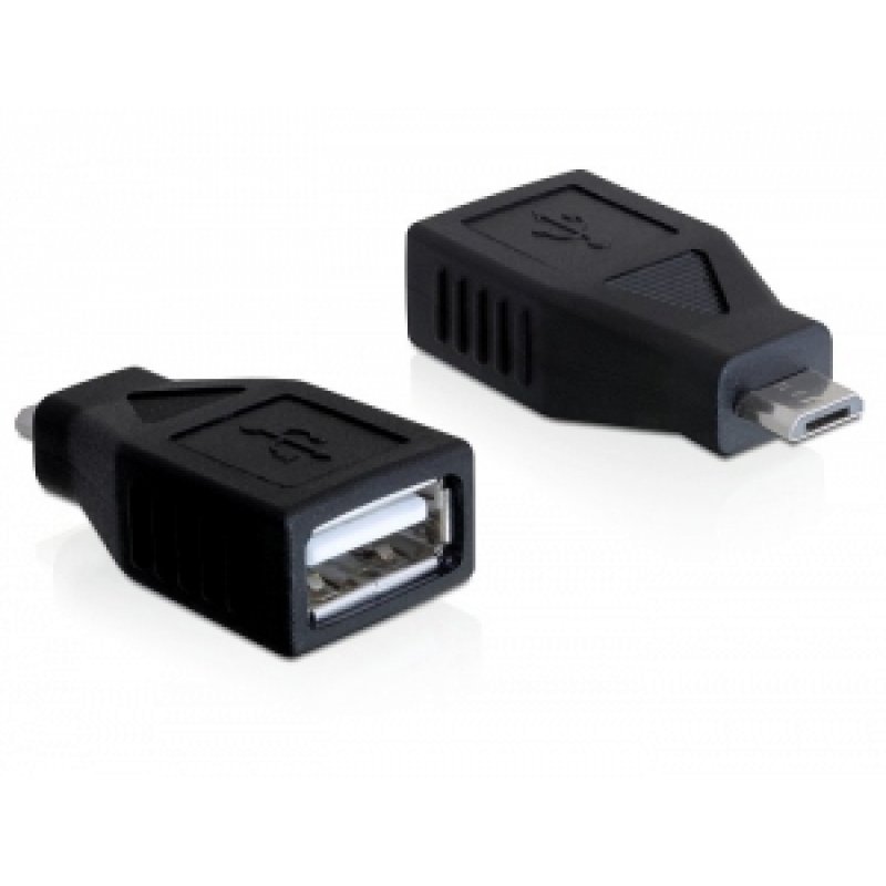 DeLOCK 65296 changeur de genre de câble USB 2.0-A USB Micro-B Noir