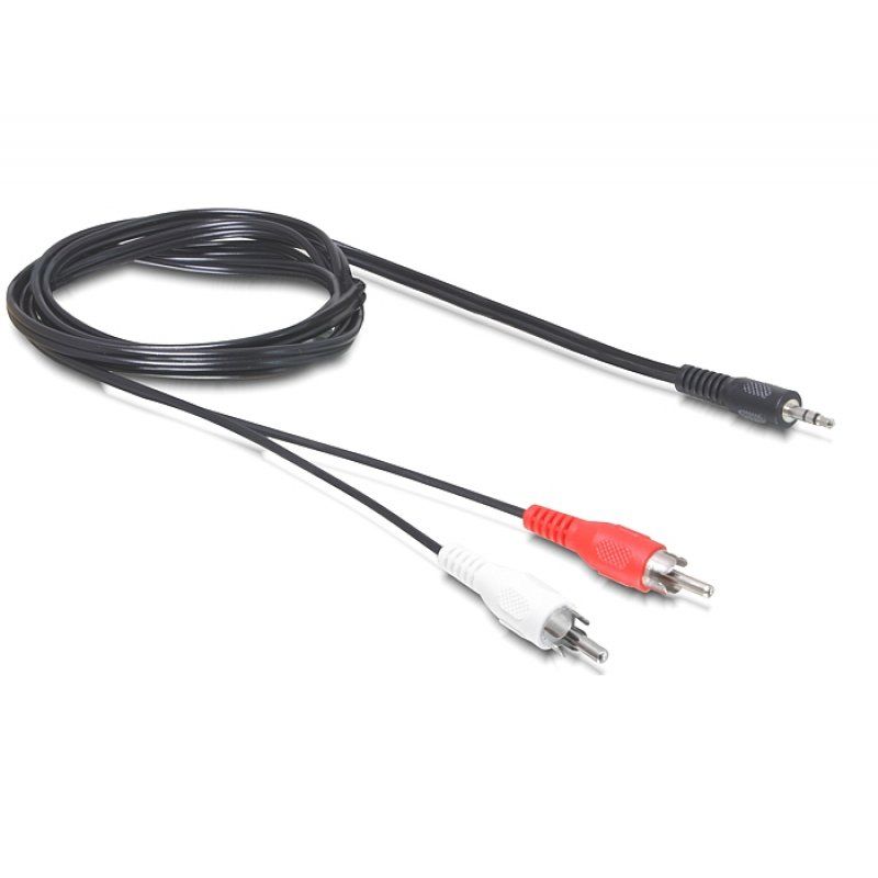 DeLOCK 84000 audio cable 1.5 m 2 x RCA 3.5mm Black