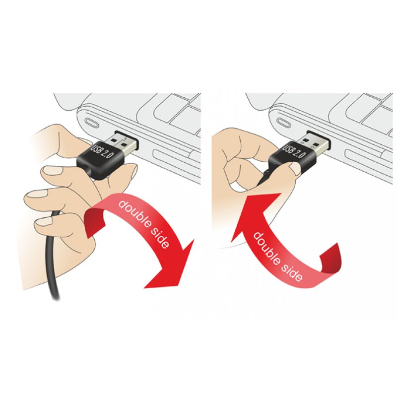 DeLOCK 1m USB 2.0 A - B m/m USB cable USB A USB B Black