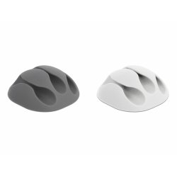 DeLOCK 18297 cable organizer Desk/Wall Cable holder Grey, White 6 pc(s)