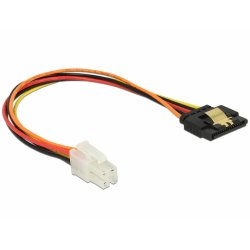 Delock compatible Netzteil - Netzstecker P4 bis SATA-Stromstecker - 20 cm