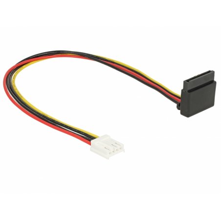 Delock compatible Floppy 4 pin female  SATA 15 pin female metal - Netzteil - 4-Pin-Mini-Stromversorgungsstecker bis SAT
