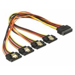 DeLOCK 60157 câble SATA 0,3 m SATA 15 broches 4 x SATA 15 broches Multicolore