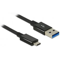 DeLOCK 1m USB 3.1 Gen 2 Type-C/Type-A câble USB USB 3.2 Gen 2 (3.1 Gen 2) USB A USB C Noir