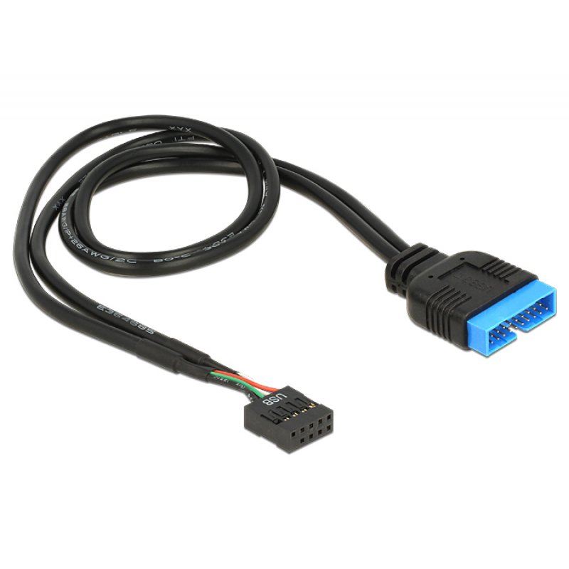 DeLOCK 83776 USB cable 0.45 m Black