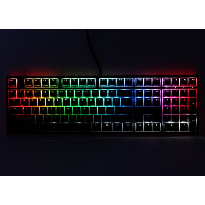 Ducky compatible ONE 2 Backlit PBT Gaming Tastatur, MX-Nature-White, RGB LED - schwarz