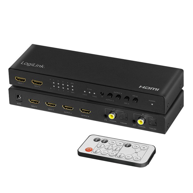Adap Logilink HDMI matrix switch 4x2-Port