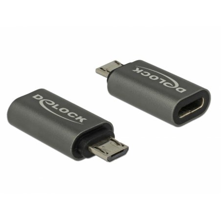DeLOCK 65927 cable gender changer USB 2.0 Micro-B USB Type-C Anthracite