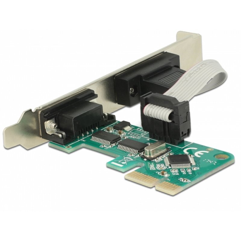 Delock compatible PCI Card  2 x Serial RS-232 - Serieller Adapter - PCIe 1.1 - RS-232 x 2