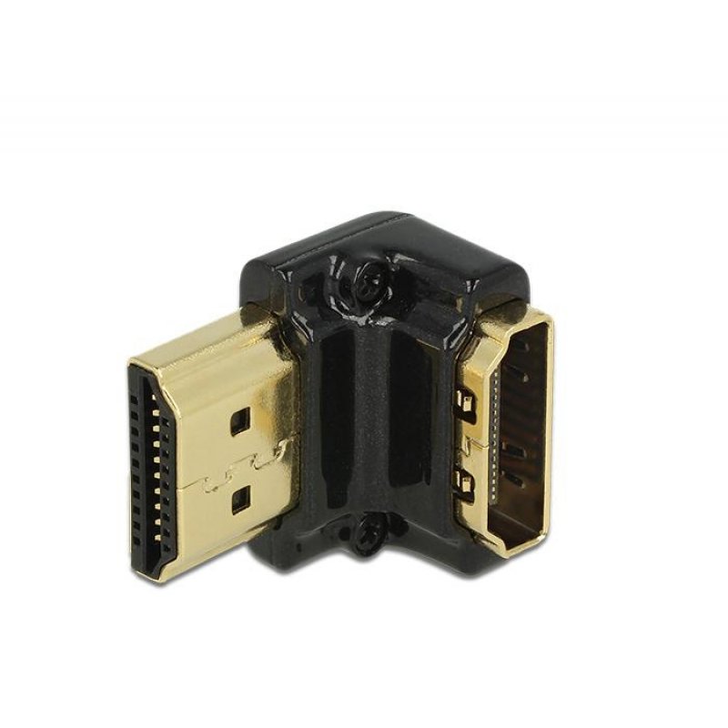 DeLOCK HDMI-A/HDMI-A male, F/M, 90° Noir