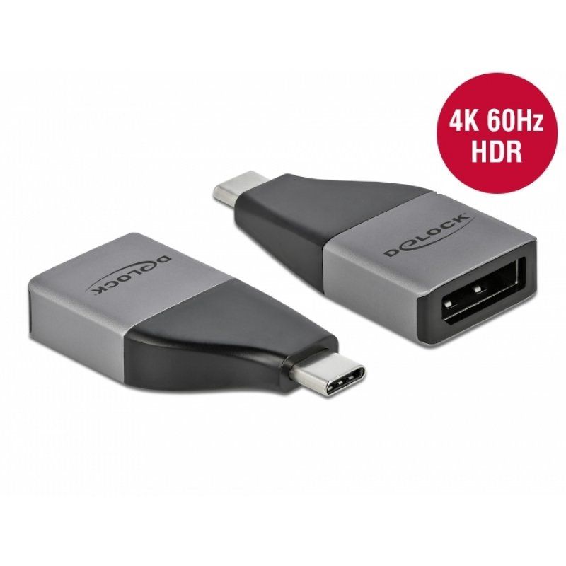 DeLOCK 64120 USB graphics adapter 3840 x 2160 pixels Grey