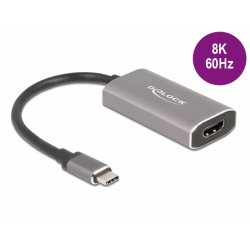 DeLOCK 62632 adaptateur graphique USB 7680 x 4320 pixels Gris