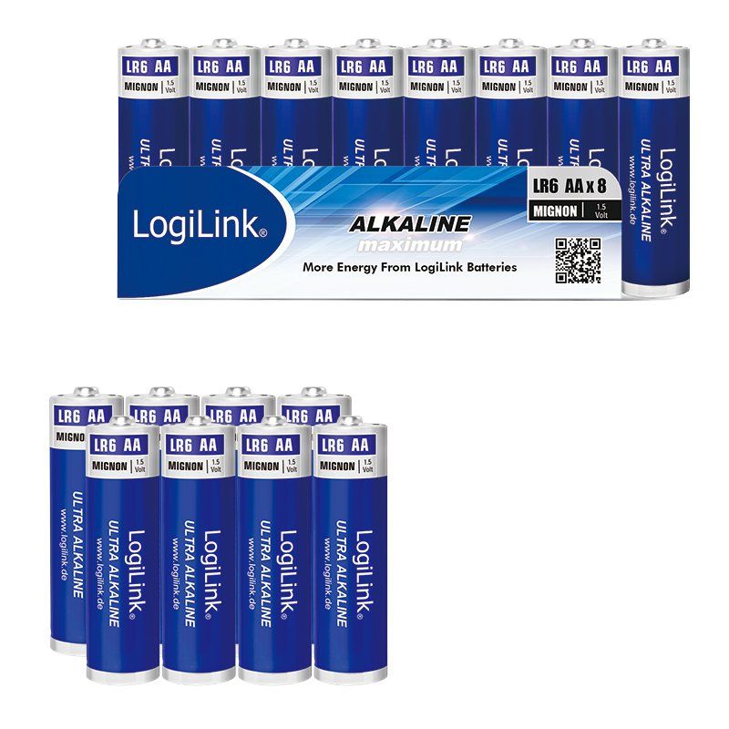 LogiLink LR6F8 pile domestique Batterie à usage unique AA Alcaline