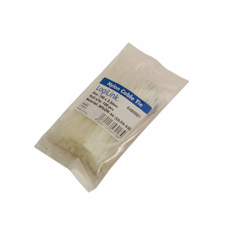 ZUB Logilink cable ties 100pcs. transparent