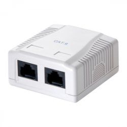 LogiLink NP0072 prise de courant 2 x RJ-45 Blanc