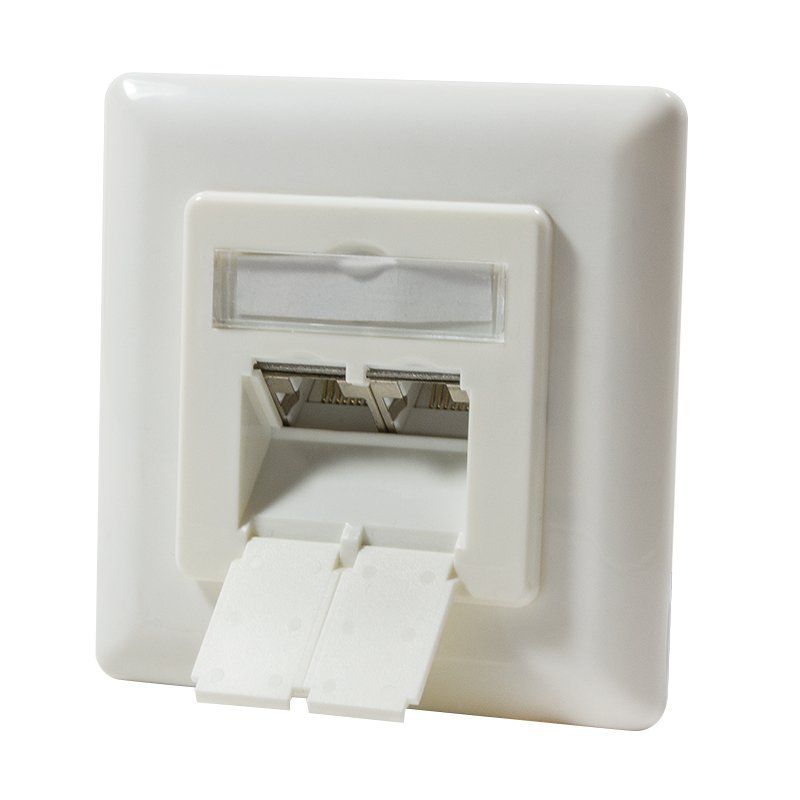 LogiLink NP0023 prise de courant RJ-45 Métallique, Blanc