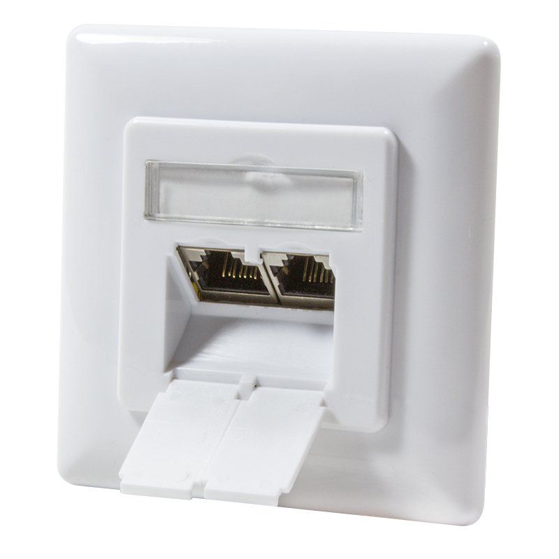 LogiLink NP0123 socket-outlet RJ-45 Metallic, White