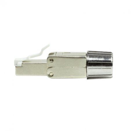 LogiLink MP0080 - CAT.8.1 feldkonfektionierbarer RJ45 Stecker connecteur de fils Gris, Acier inoxydable