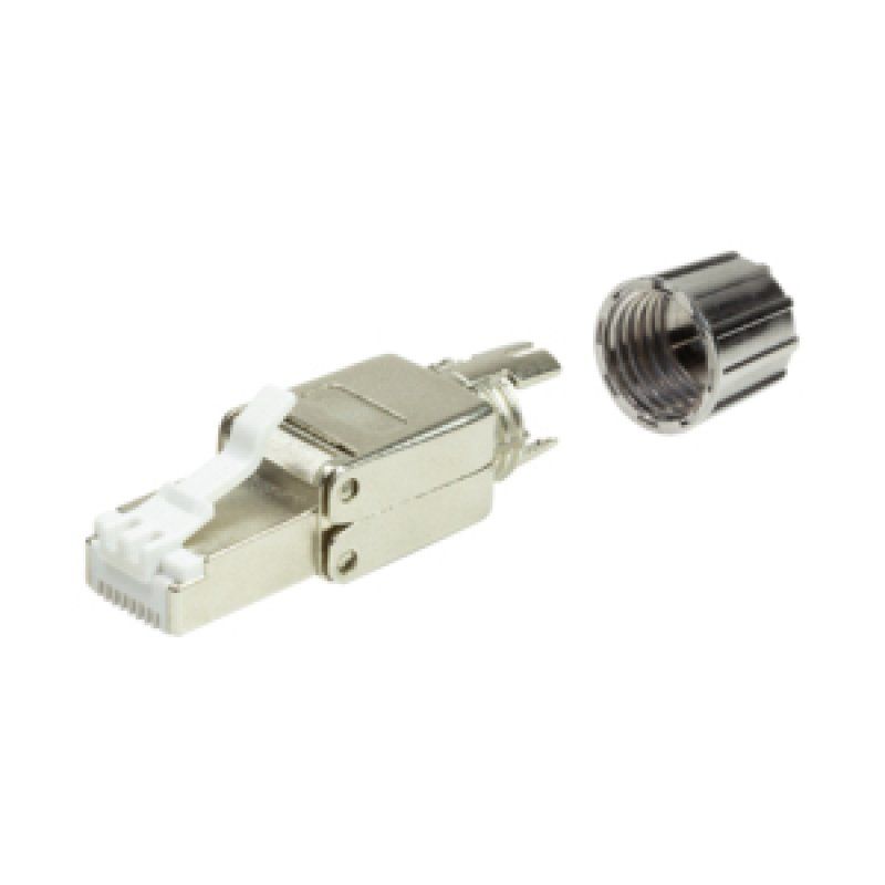 LogiLink MP0080 - CAT.8.1 feldkonfektionierbarer RJ45 Stecker connecteur de fils Gris, Acier inoxydable