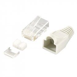 LogiLink MP0021 wire connector RJ45 Grey, Transparent